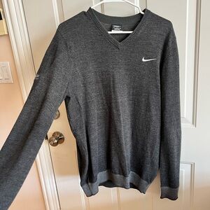 Nike Men's Charcoal V-Neck Sweater